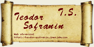 Teodor Sofranin vizit kartica